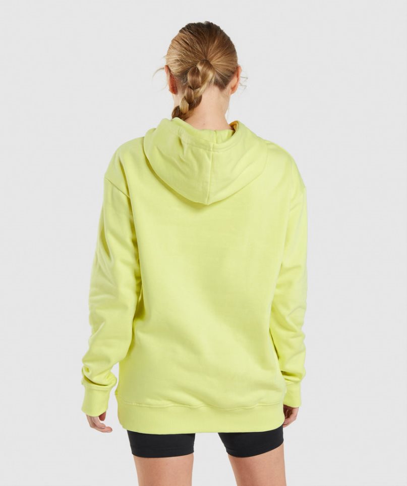 Women's Gymshark Training Oversized Hoodie Yellow | NZ 9GCPVY